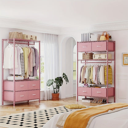 Freestanding Heavy-Duty Clothing Rack with Adjustable Height for Bedroom detail image - detail view 8