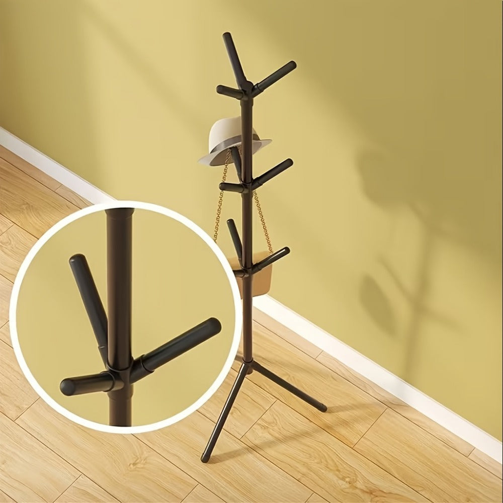 Freestanding Metal Coat Rack, Entryway Hall Tree for Organized Everyday Storage detail image - detail view 8