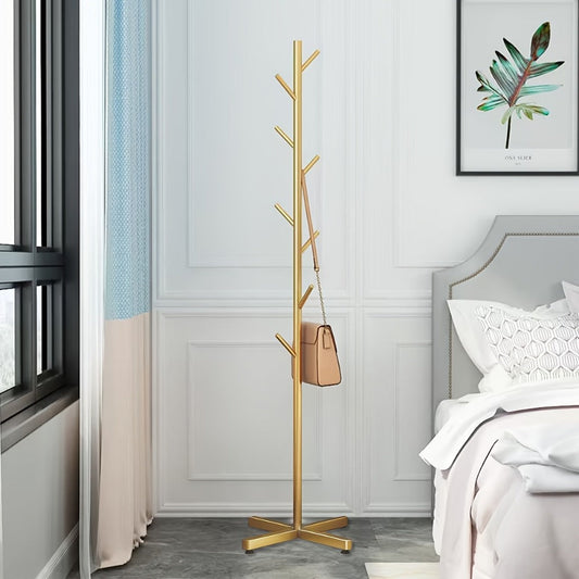 Coat Stand, Freestanding Metal Entryway Hat Rack for Coats Hats Bags Umbrellas shown in the main product view