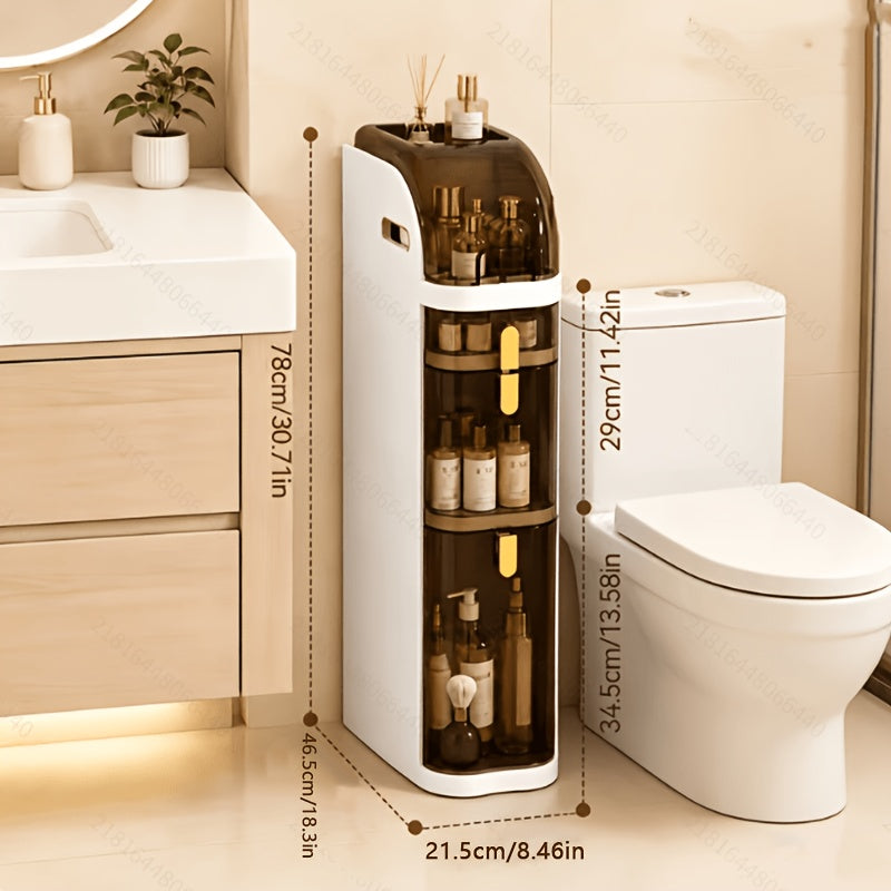 Bathroom Storage Cabinet shown in the 3 layers/30.71 inches high option