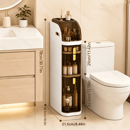 Bathroom Storage Cabinet shown in the 3 layers/30.71 inches high option