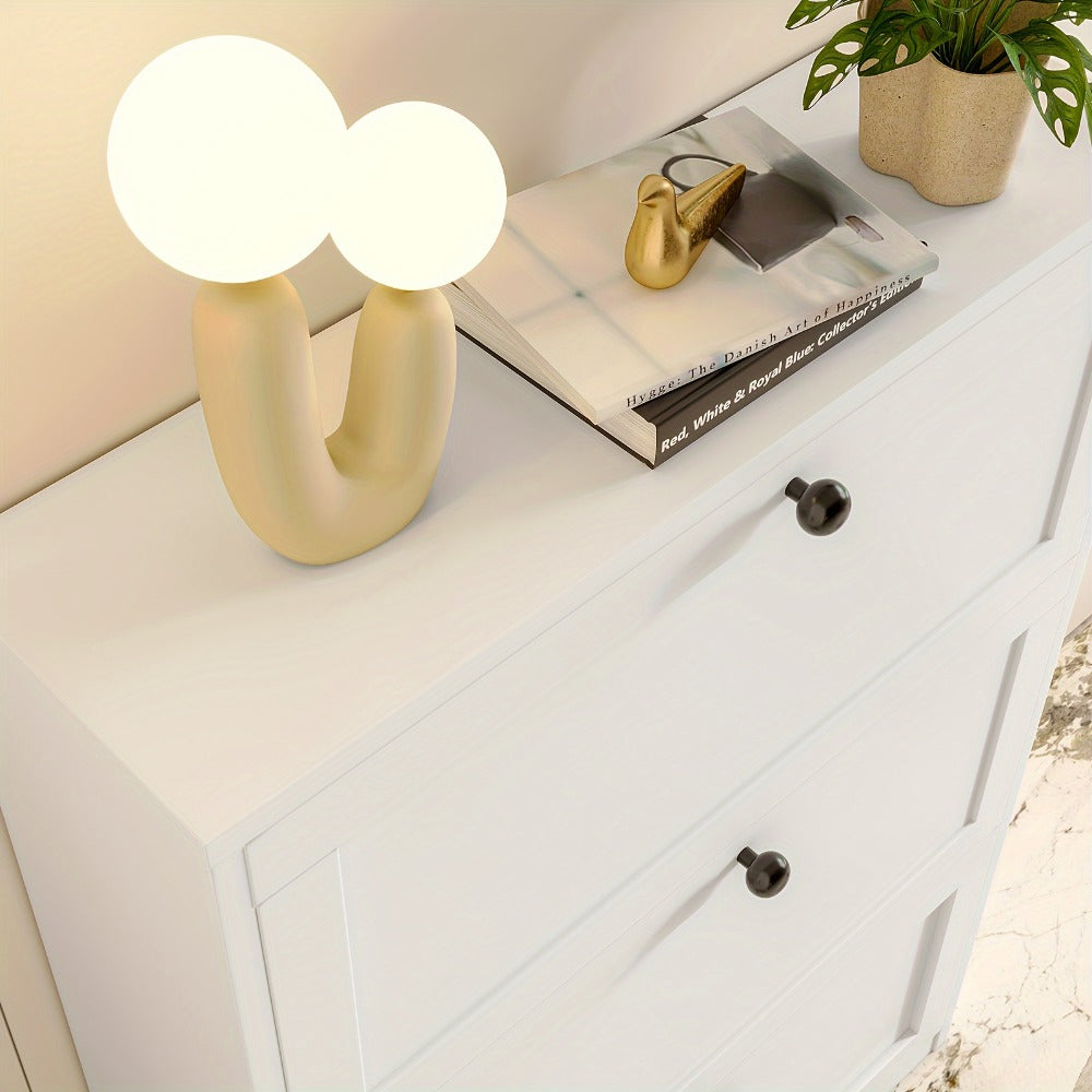 Freestanding Narrow Shoe Cabinet, Space-Saving Shoe Cupboard for Entryway detail image - detail view 12