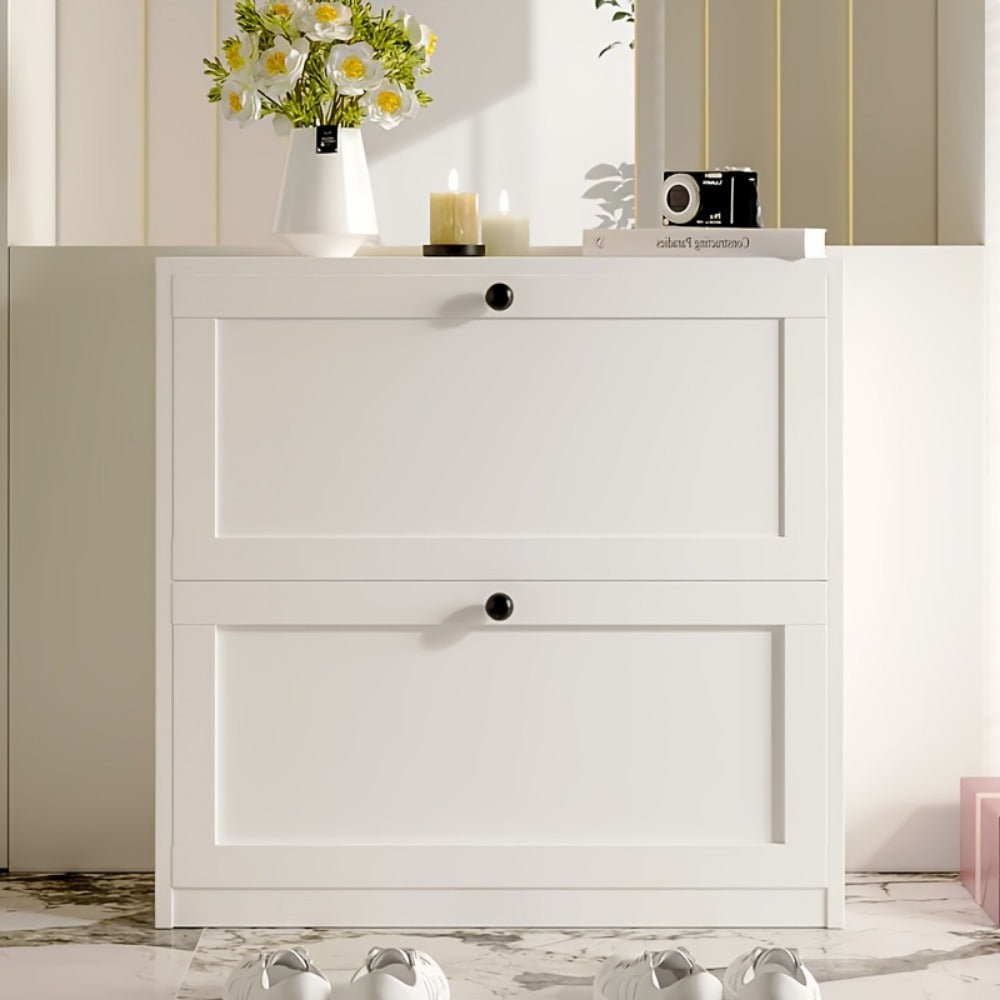 Freestanding Narrow Shoe Cabinet, Space-Saving Shoe Cupboard for Entryway detail image - detail view 3
