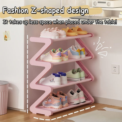 Freestanding Plastic Shoe Rack with Stackable Design for Organized Everyday Storage detail image - detail view 14