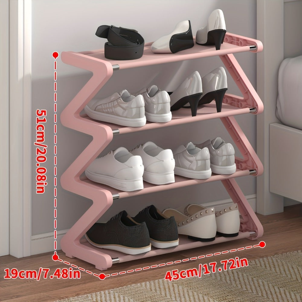 Freestanding Plastic Shoe Rack with Stackable Design for Organized Everyday Storage detail image - detail view 17
