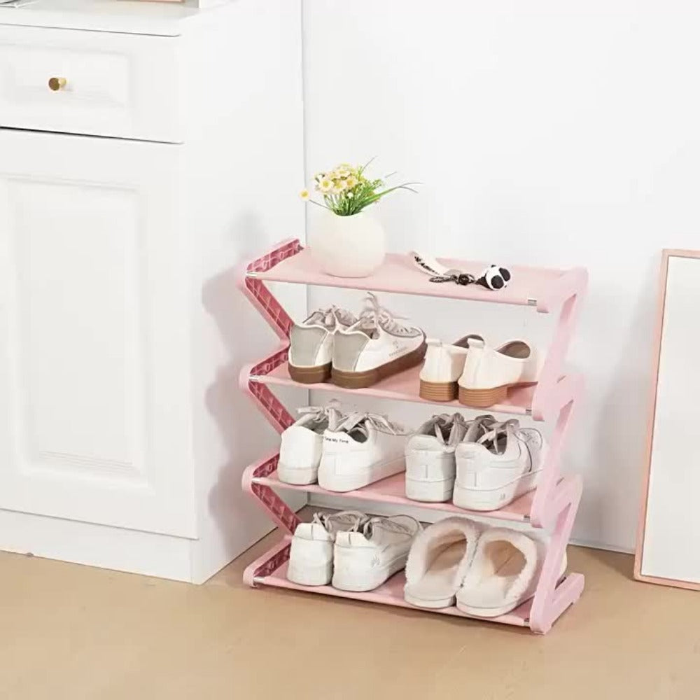 Freestanding Plastic Shoe Rack with Stackable Design for Organized Everyday Storage detail image - detail view 18