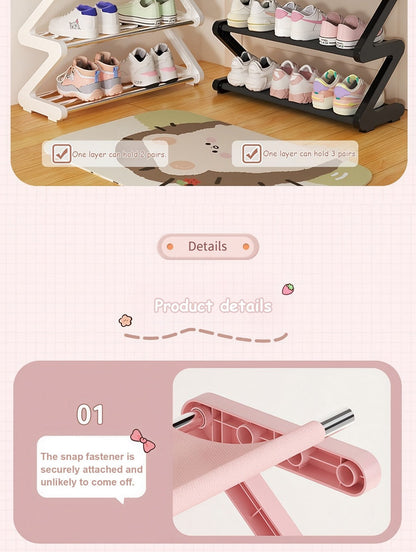Freestanding Plastic Shoe Rack with Stackable Design for Organized Everyday Storage detail image - detail view 25