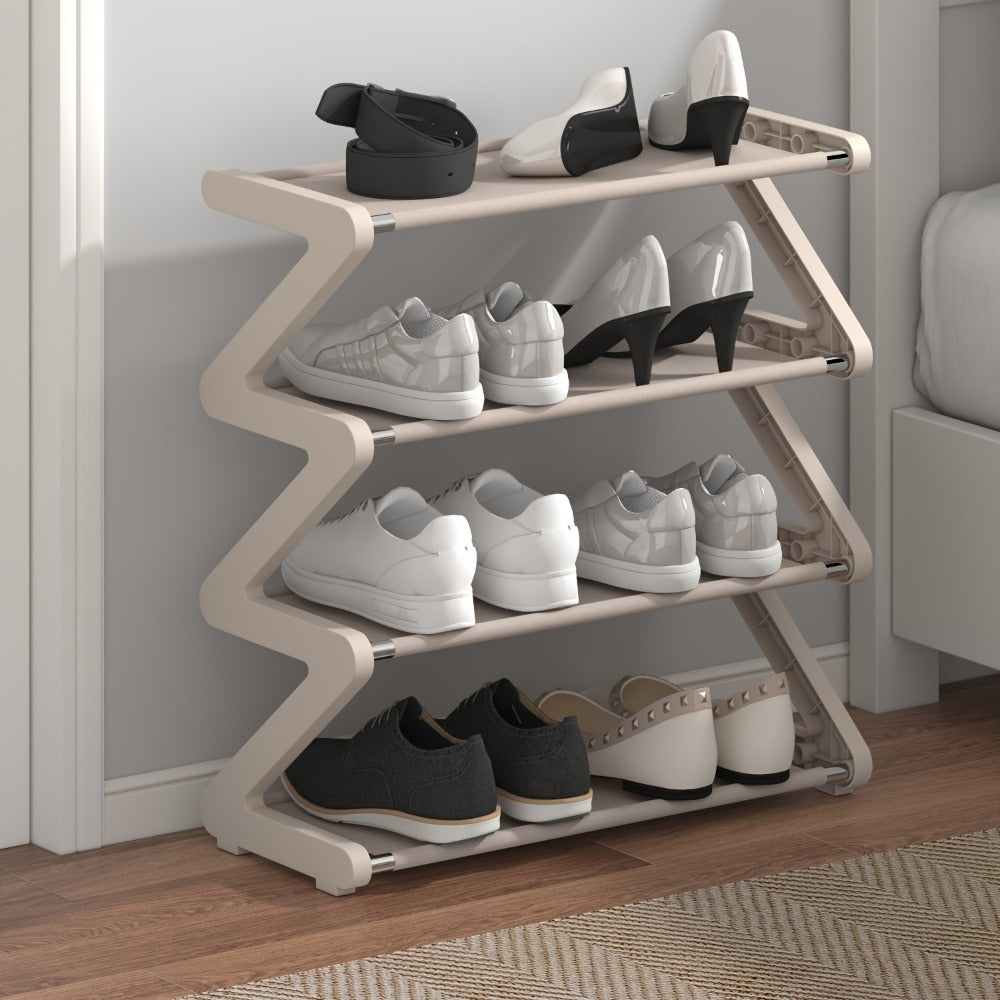 Freestanding Plastic Shoe Rack with Stackable Design for Organized Everyday Storage detail image - detail view 7