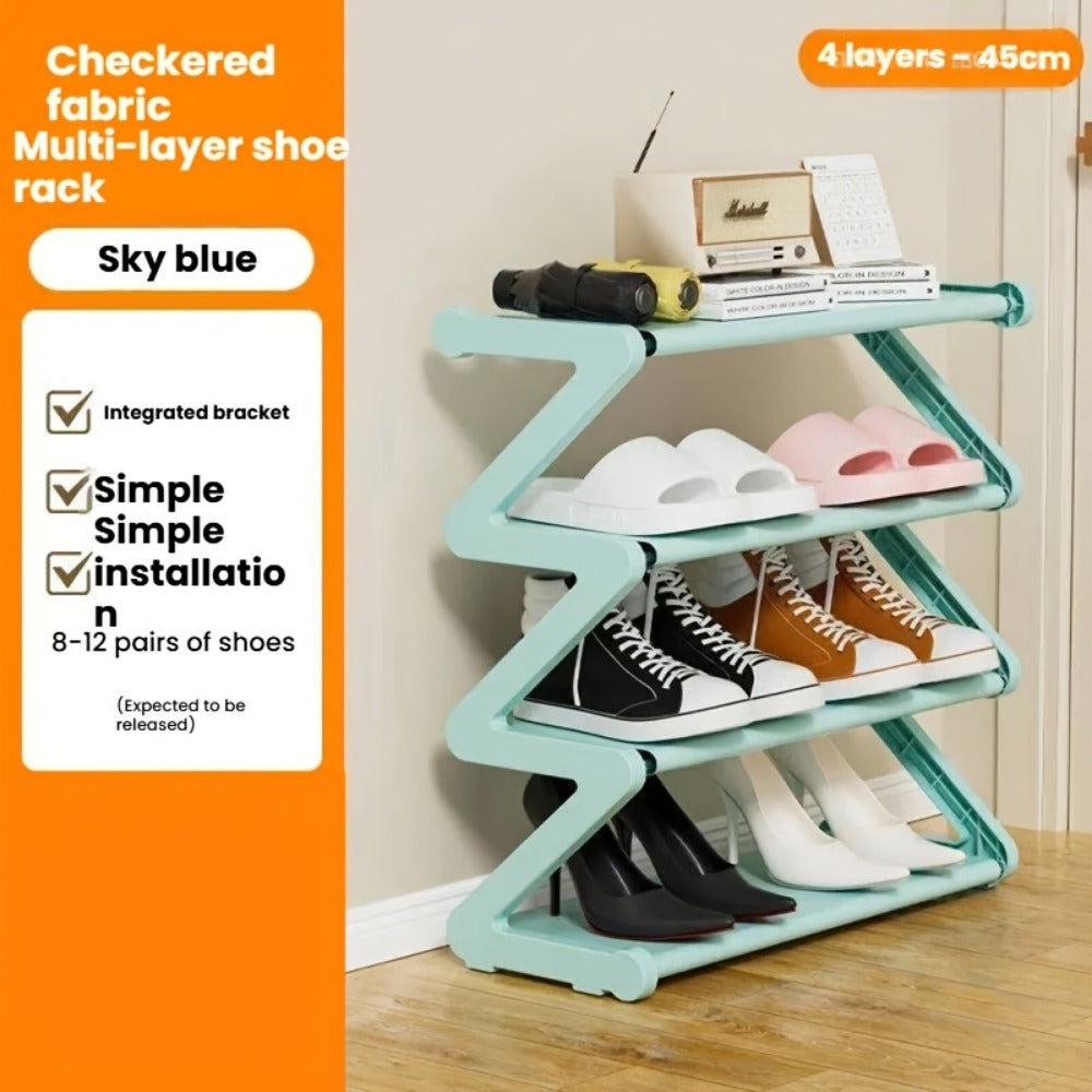 Freestanding Plastic Shoe Rack with Stackable Design for Organized Everyday Storage detail image - detail view 9