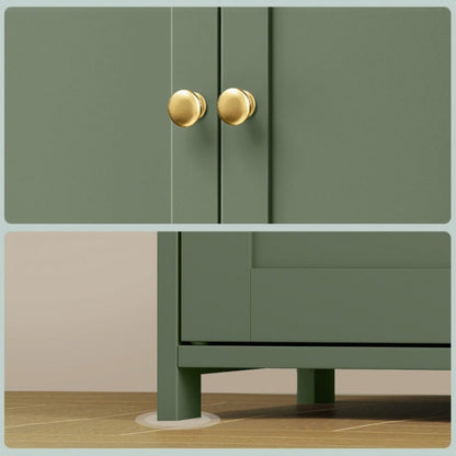 Freestanding Tall Bathroom Storage Cabinet with Adjustable Shelves and Tool-Free Assembly detail image - detail view 7