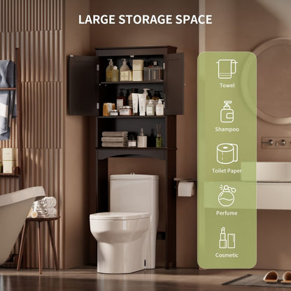 Freestanding Tall Over-the-Toilet Storage Organizer, Bathroom Space Saver for Entryway detail image - detail view 11