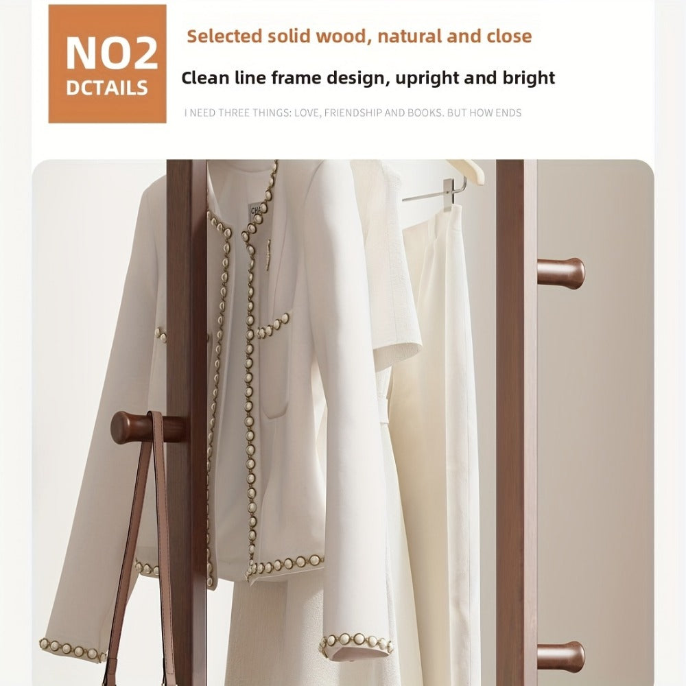 Freestanding Wood Coat Rack, Coat and Hat Organizer for Entryway detail image - detail view 11