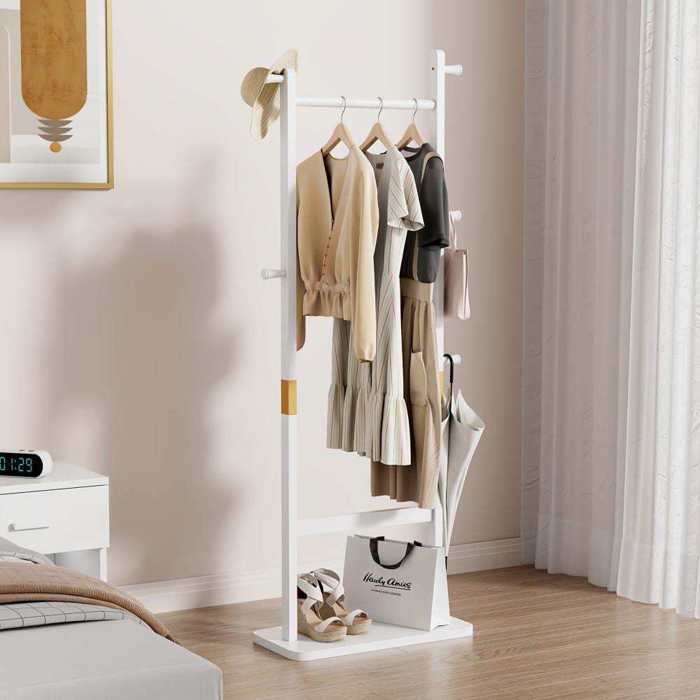 Freestanding Wood Coat Rack, Coat and Hat Organizer for Entryway detail image - detail view 6