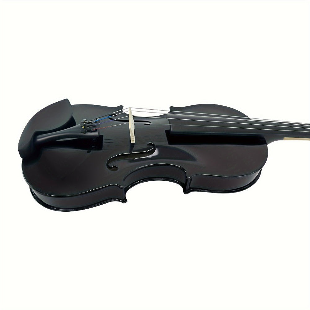 Full Size 4/4 Violin Kit, Black Beginner Violin with Hard Case and Bows detail image - detail view 10