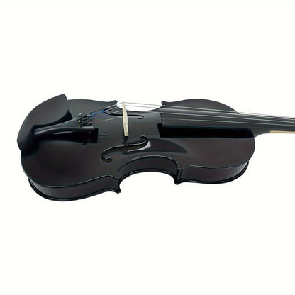 Full Size 4/4 Violin Kit, Black Beginner Violin with Hard Case and Bows detail image - detail view 10