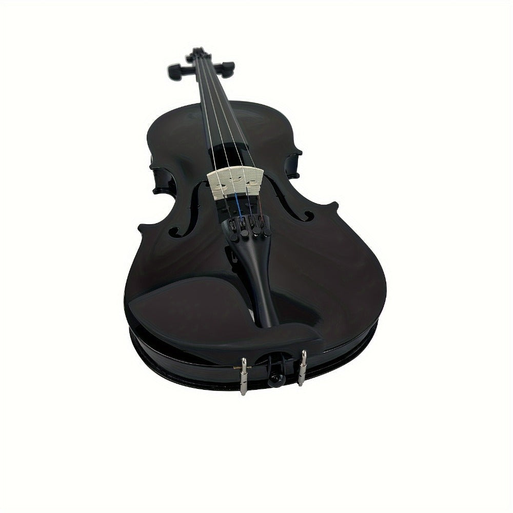 Full Size 4/4 Violin Kit, Black Beginner Violin with Hard Case and Bows detail image - detail view 6