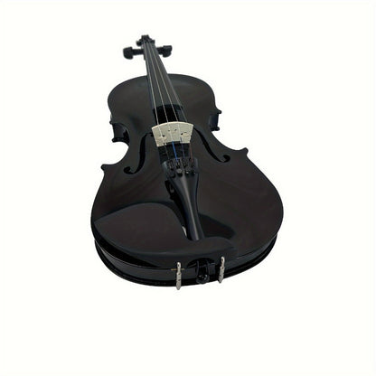 Full Size 4/4 Violin Kit, Black Beginner Violin with Hard Case and Bows detail image - detail view 6