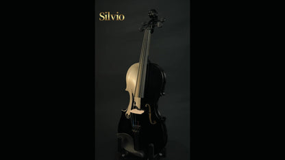 Full Size 4/4 Violin Kit, Black Beginner Violin with Hard Case and Bows detail image - detail view 9
