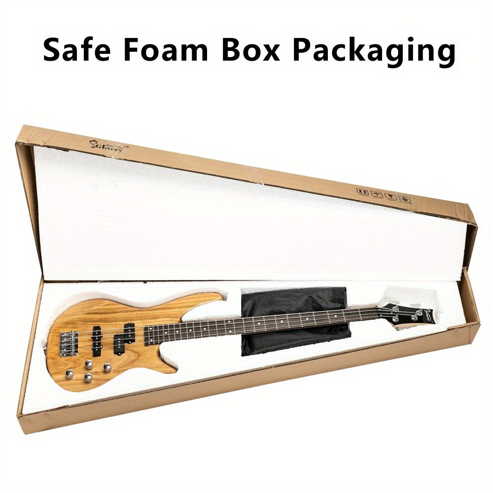 Full Size 4-String Electric Bass Guitar, 34-Inch Scale, Dual Pickups detail image - detail view 10