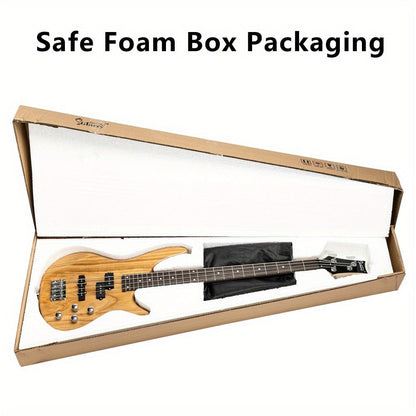 Full Size 4-String Electric Bass Guitar, 34-Inch Scale, Dual Pickups detail image - detail view 10