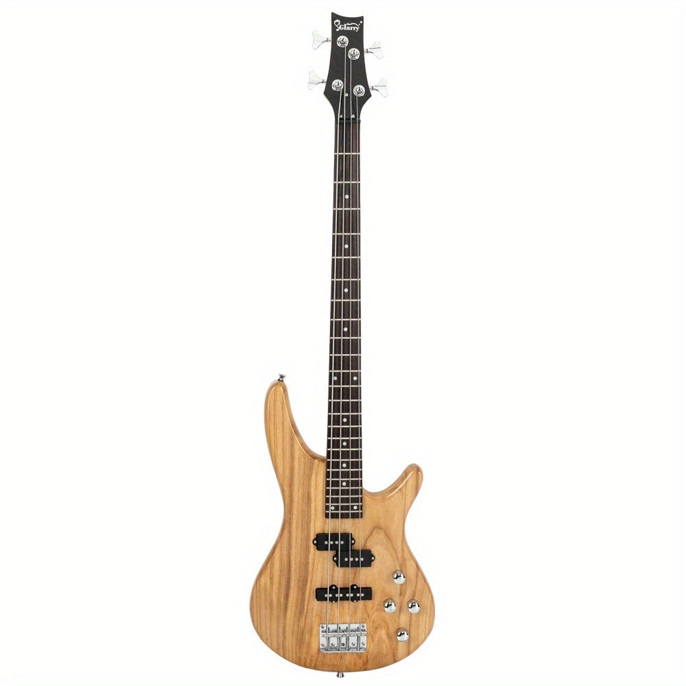 Full Size 4-String Electric Bass Guitar, 34-Inch Scale, Dual Pickups detail image