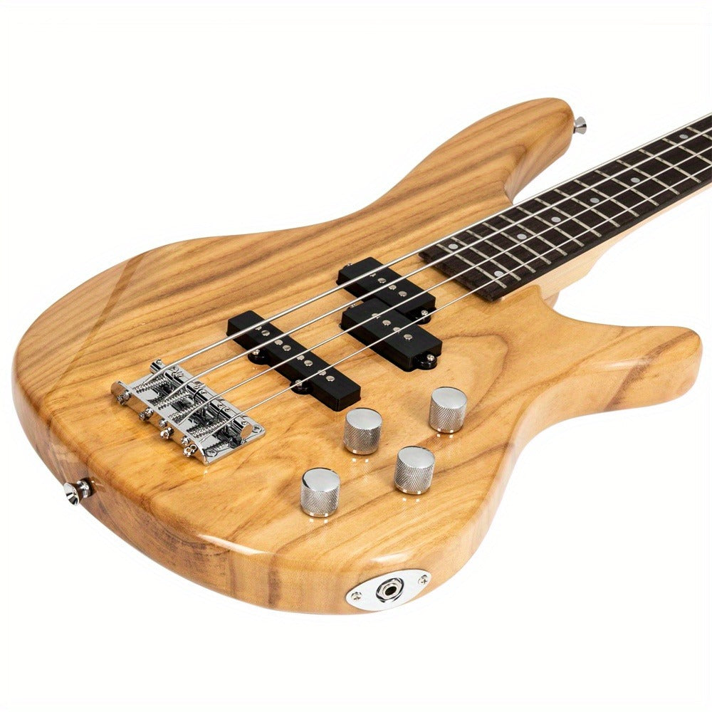 Full Size 4-String Electric Bass Guitar, 34-Inch Scale, Dual Pickups detail image - detail view 7