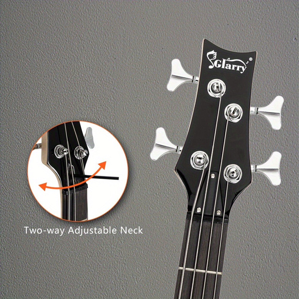 Full Size 4-String Electric Bass Guitar, 34-Inch Scale, Dual Pickups detail image - detail view 8