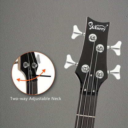 Full Size 4-String Electric Bass Guitar, 34-Inch Scale, Dual Pickups detail image - detail view 8