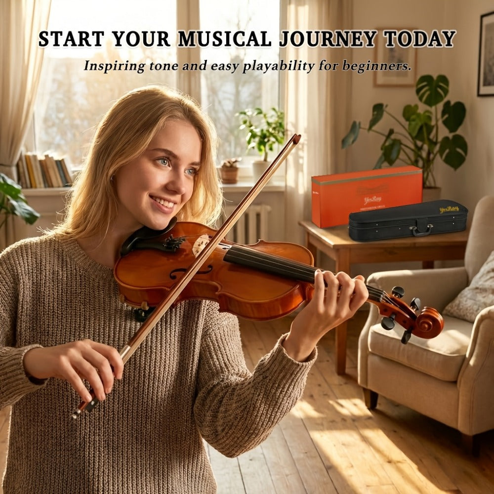 Full Size Violin, Full Size, Kit, Adults, Beginners for Lessons and Practice detail image - detail view 6