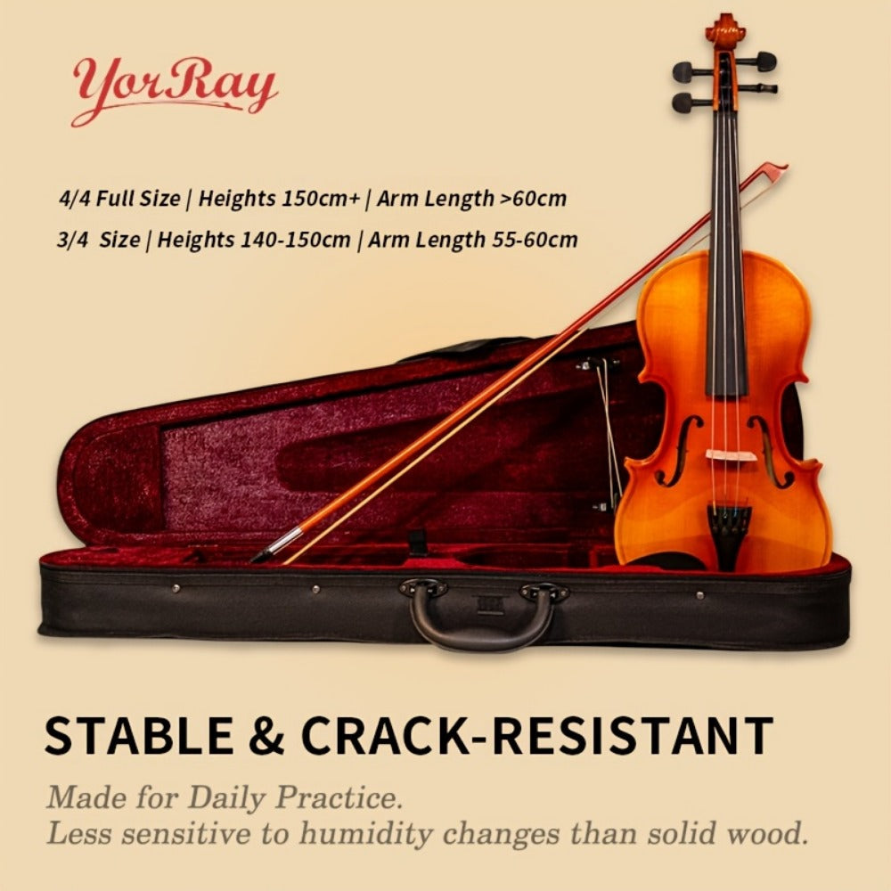 Full Size Violin, Full Size, Kit, Adults, Beginners for Lessons and Practice detail image - detail view 7
