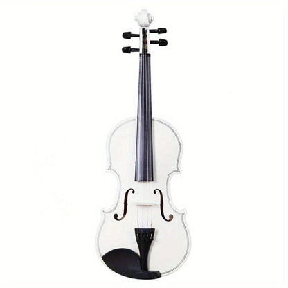 Full Size Violin, white violin, Full Size, Basswood, Beginners, Case for Lessons detail image - detail view 15