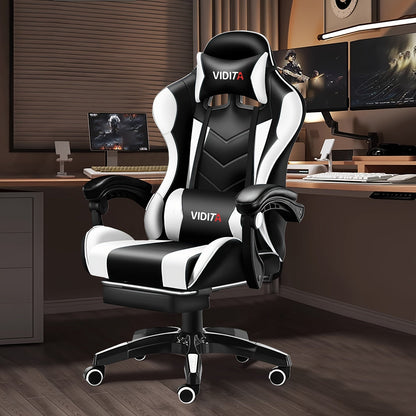 Gaming Chair shown in the Black-White option