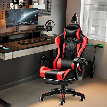 Gaming Chair, Pocket Spring with Footrest & Linkage Armrests - High Back Ergonomic Office shown in the main product view