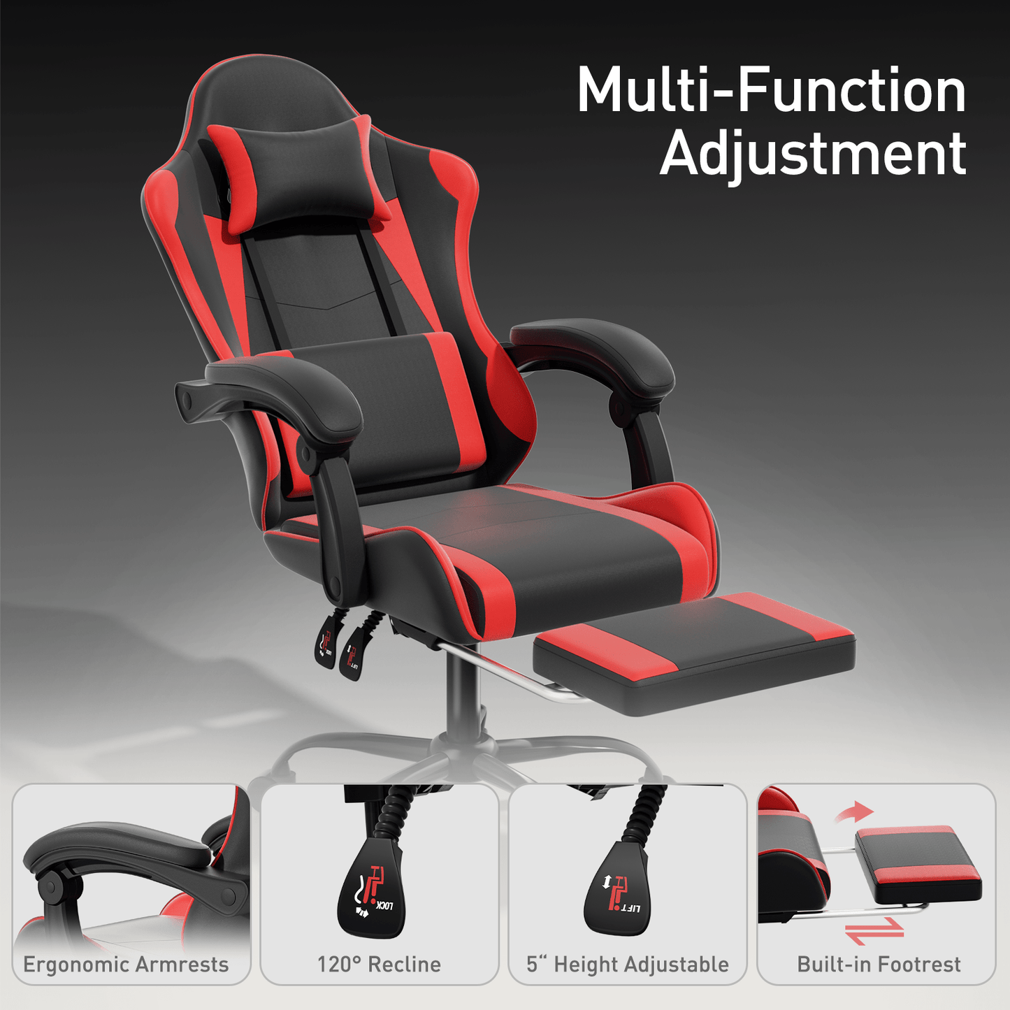Gaming Chair, High-Back Gaming Seat for Comfortable Everyday Seating detail image - detail view 17