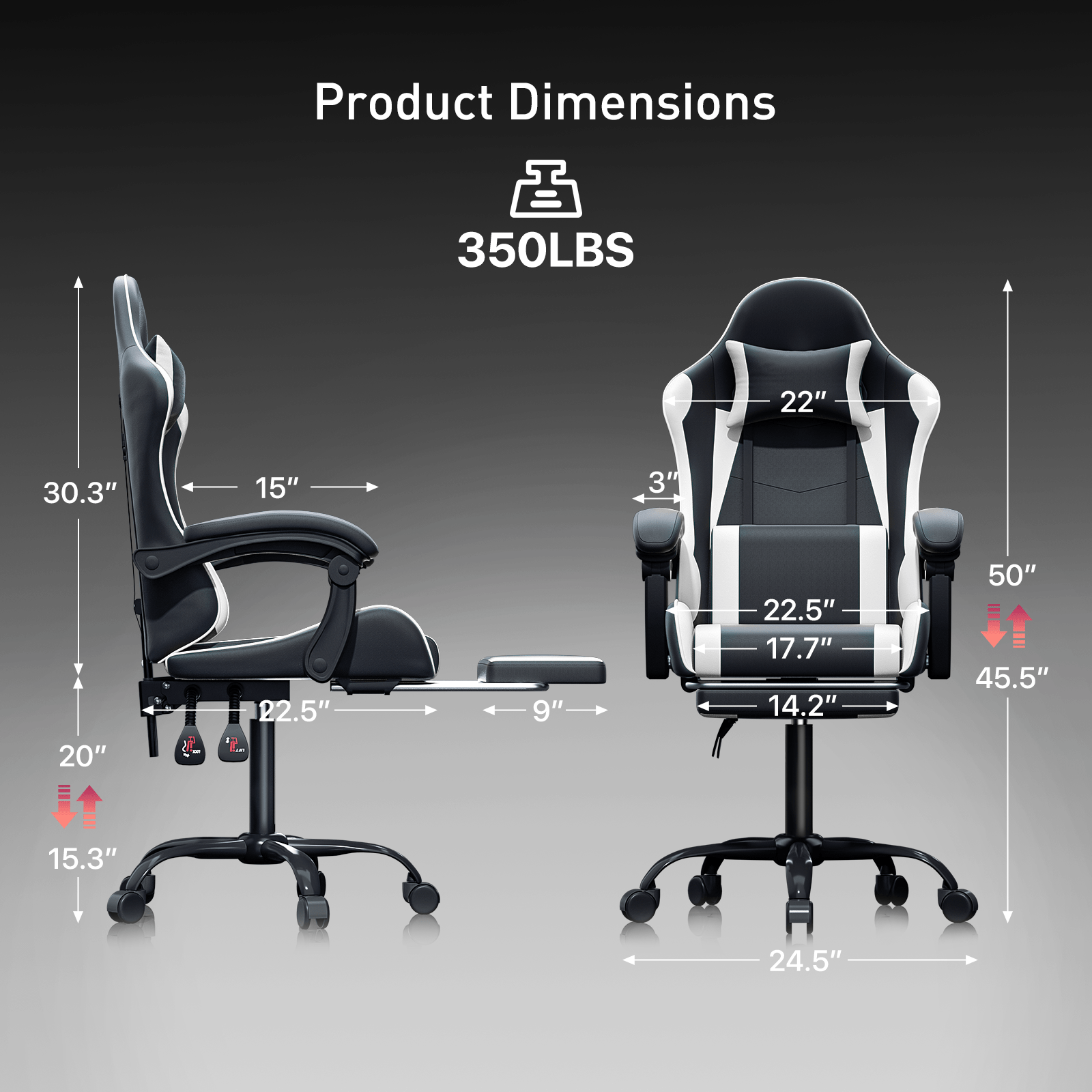 Gaming Chair, High-Back Gaming Seat for Comfortable Everyday Seating detail image - detail view 43