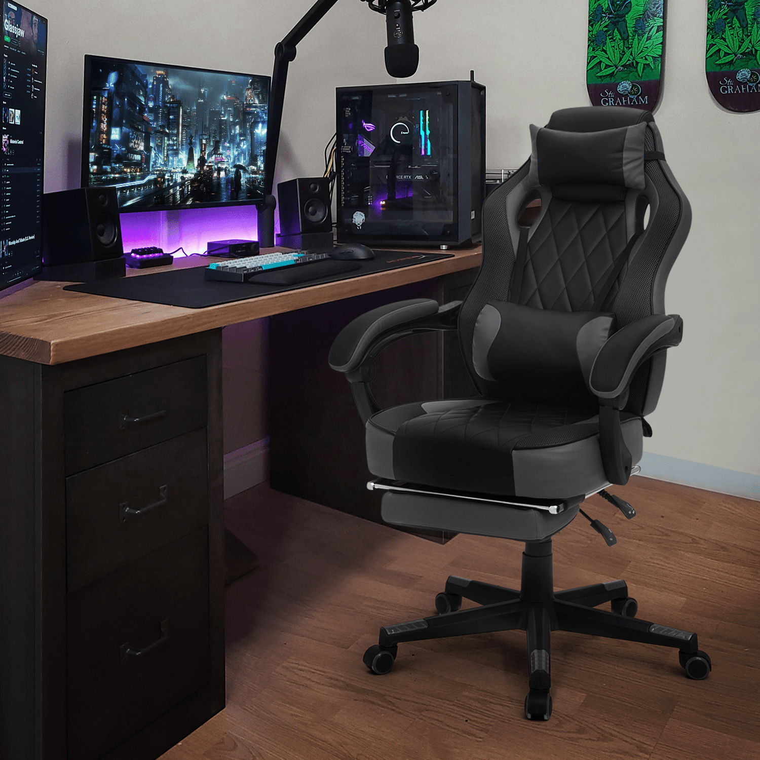 Gaming Chair, High-Back Gaming Seat for Comfortable Everyday Seating detail image - detail view 46