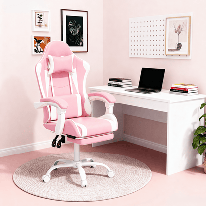 Gaming Chair shown in the Pink option