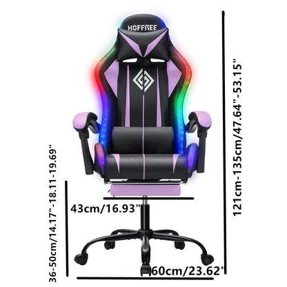 Gaming Chair shown in the Purple&Black option