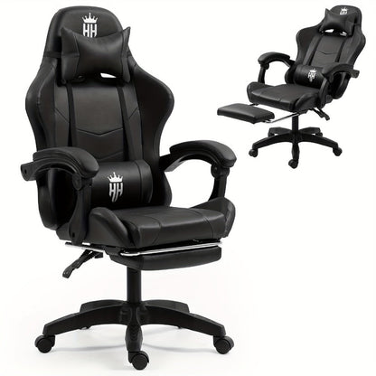 Gaming Chair with Footrest and Lumbar Support for Home Office detail image - detail view 4