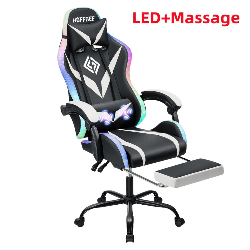 Gaming Chair with LED Lighting, Ergonomic Video Game Chair for Home Office detail image - detail view 6