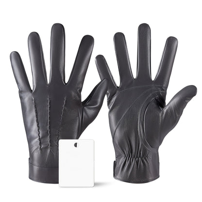 Gloves - Faux Leather Motorcycle Full Finger Warm Riding for Men Women Outdoor - product detail view 17