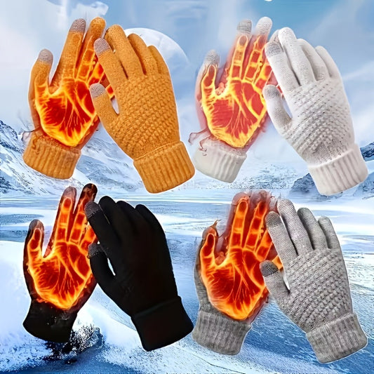 Gloves - Touchscreen Winter 4 Pack Thick Plush Lined Warm Driving Cycling for Men - main product view