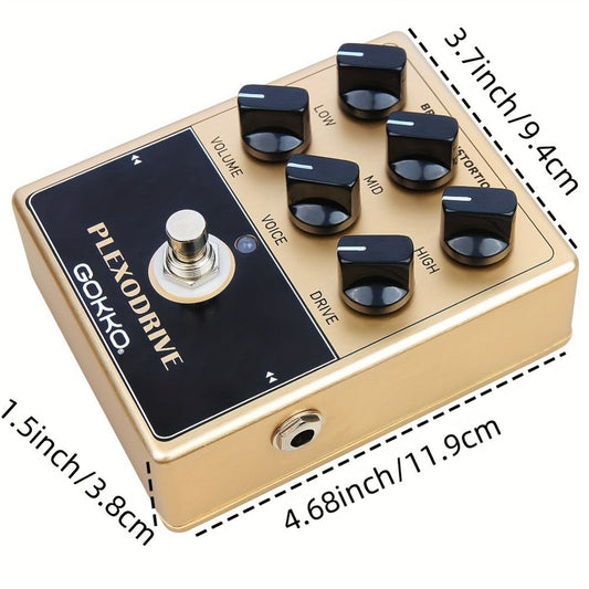 GOKKO Plexodrive British Distortion Pedal with 6-Band Tone Controls detail image
