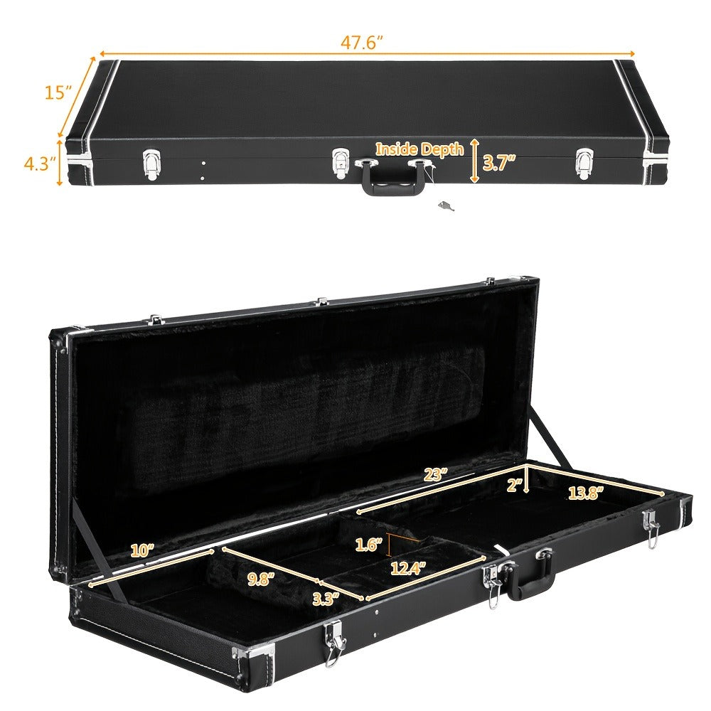 Guitar Case, 120cm, 122cm, Bass, Square, Hard for Storage and Travel detail image - detail view 3
