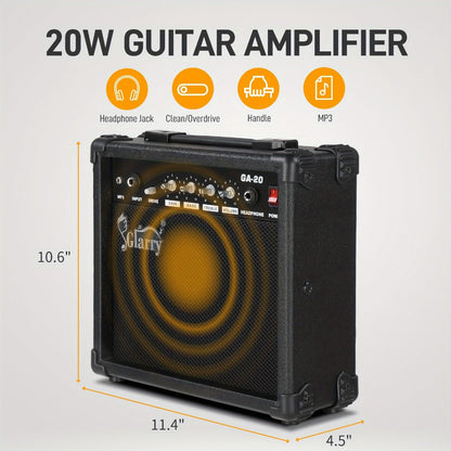 Guitar Case, 20W, Stylish, H-S-S, Pickup for Storage and Travel detail image - detail view 8