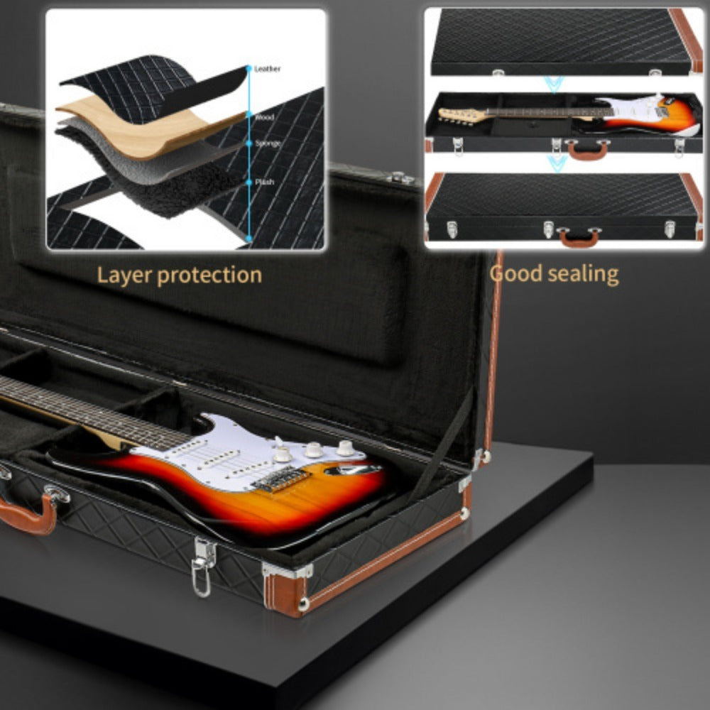Guitar Case, 4.53 inches, 39.76 inches, Square, Hard, Electric for Storage and Travel detail image - detail view 6
