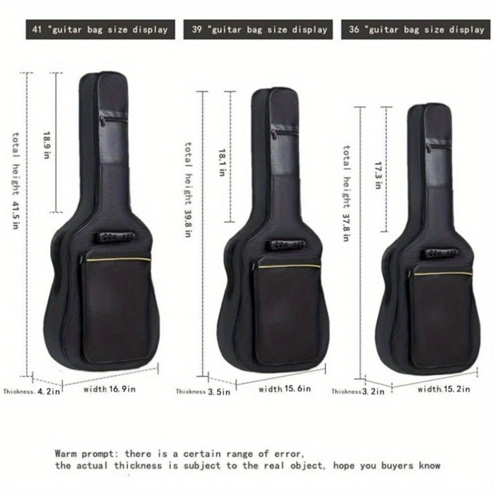 Guitar Case, Adjustable, 39 Inch, Inch, Backpack, Acoustic for Storage and Travel detail image - detail view 4
