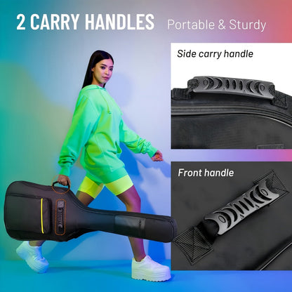 Guitar Case, Adjustable, 39 Inch, Inch, Backpack, Acoustic for Storage and Travel detail image - detail view 8