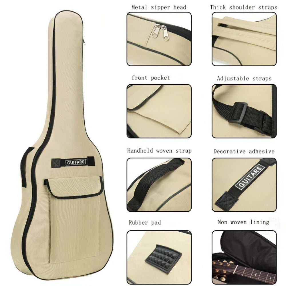 Guitar Case, Adjustable, 41 Inches, 40/41, Inches, Featuring for Storage and Travel detail image - detail view 4