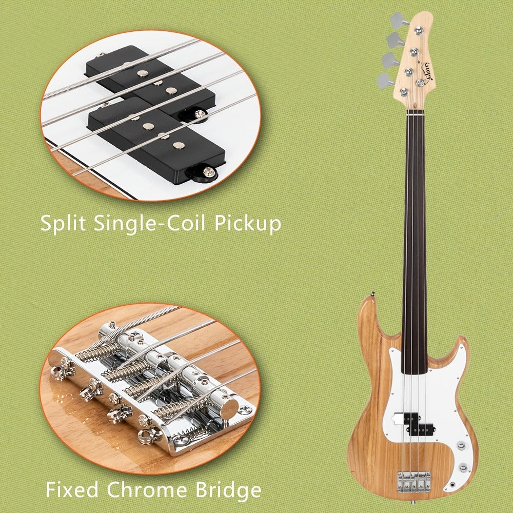 Guitar Case, Adjustable, Full Size, Fretless, Electric, Bass for Storage and Travel detail image - detail view 15